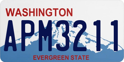 WA license plate APM3211