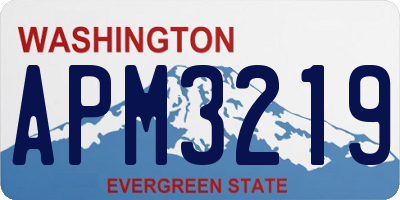 WA license plate APM3219