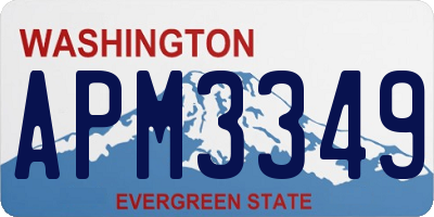 WA license plate APM3349