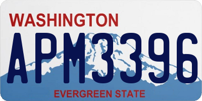WA license plate APM3396