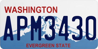 WA license plate APM3430