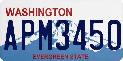 WA license plate APM3450