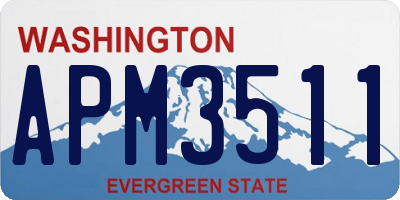 WA license plate APM3511