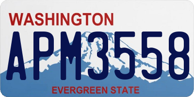 WA license plate APM3558