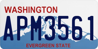 WA license plate APM3561