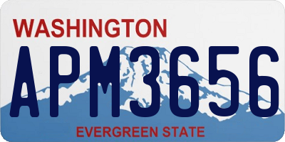 WA license plate APM3656