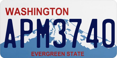 WA license plate APM3740