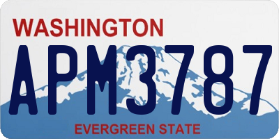 WA license plate APM3787