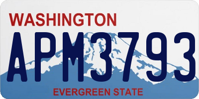WA license plate APM3793