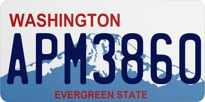 WA license plate APM3860