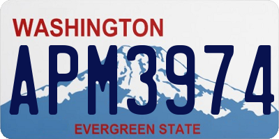 WA license plate APM3974
