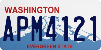 WA license plate APM4121