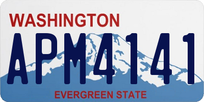 WA license plate APM4141