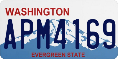 WA license plate APM4169