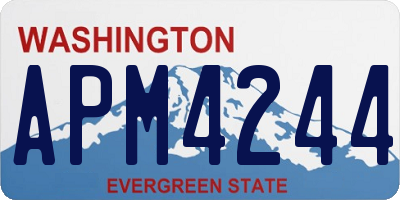 WA license plate APM4244