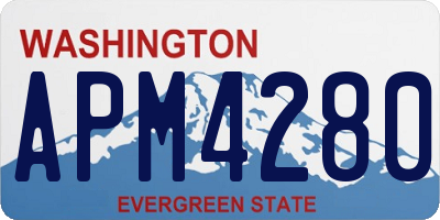 WA license plate APM4280