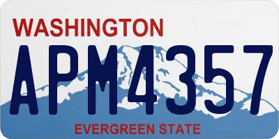 WA license plate APM4357