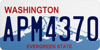 WA license plate APM4370