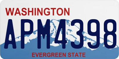WA license plate APM4398