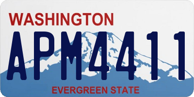WA license plate APM4411