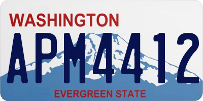 WA license plate APM4412