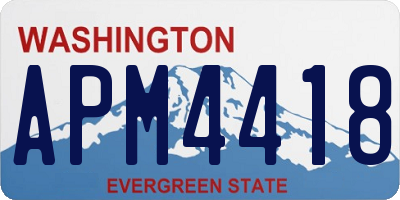 WA license plate APM4418