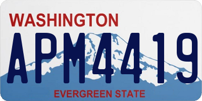 WA license plate APM4419