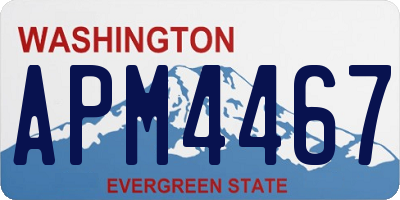 WA license plate APM4467