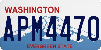 WA license plate APM4470