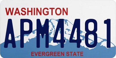 WA license plate APM4481