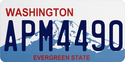 WA license plate APM4490