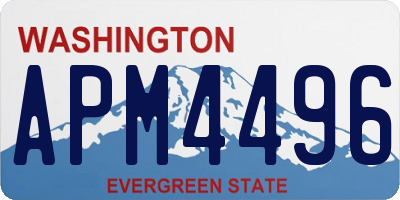WA license plate APM4496