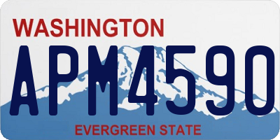 WA license plate APM4590