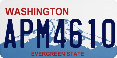 WA license plate APM4610