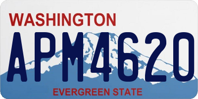 WA license plate APM4620