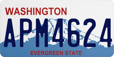 WA license plate APM4624