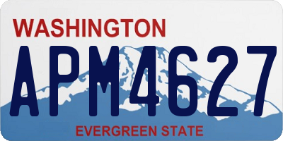 WA license plate APM4627