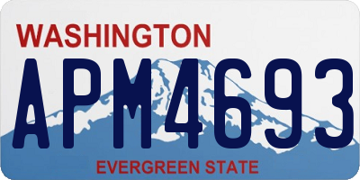 WA license plate APM4693