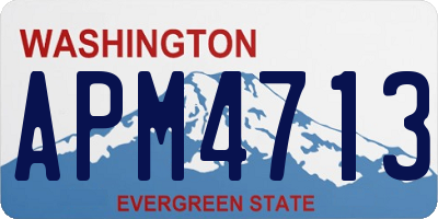 WA license plate APM4713