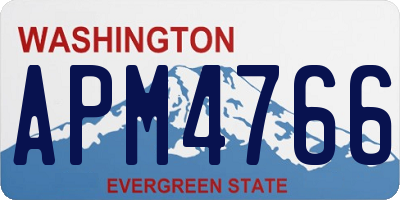 WA license plate APM4766