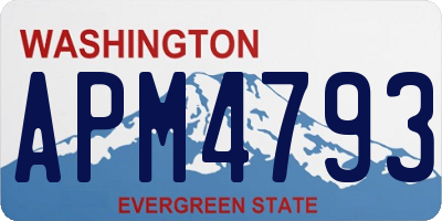 WA license plate APM4793