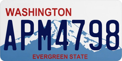 WA license plate APM4798