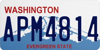 WA license plate APM4814