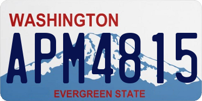 WA license plate APM4815