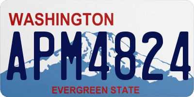 WA license plate APM4824