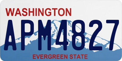 WA license plate APM4827