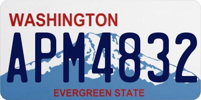 WA license plate APM4832