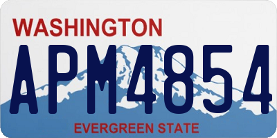 WA license plate APM4854