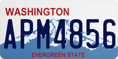 WA license plate APM4856