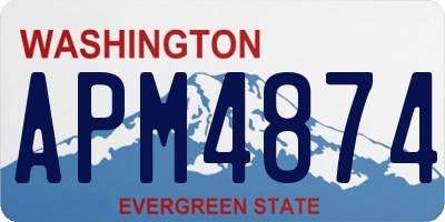 WA license plate APM4874